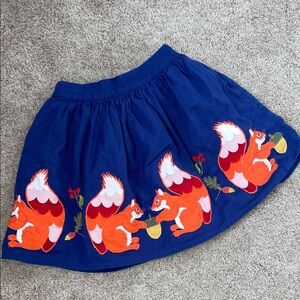 Mini Boden Appliqué Squirrel Skirt